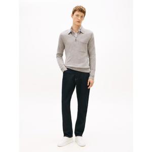 Tommy Hilfiger Pure Lambswool Zip Placket Polo Jumper